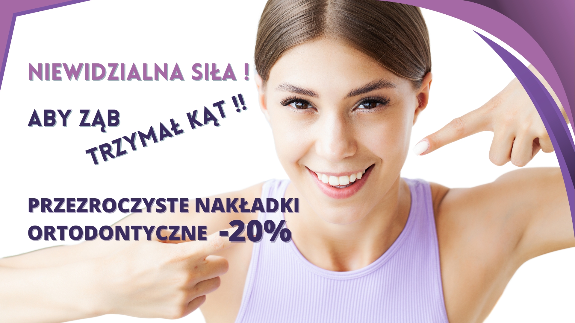 Nakładki prostujące zęby promocja smileline centrum ortodontyczne Warszawa